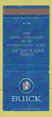 Matchbook Cover - Schepel Buick Opel Crown Point IN 30 Strike