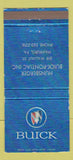 Matchbook Cover - Hunsberger Buick Pontiac Hamburg PA WEAR #1 30 Strike