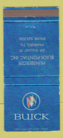 Matchbook Cover - Hunsberger Buick Pontiac Hamburg PA WEAR #1 30 Strike