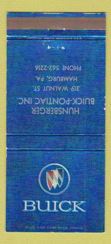 Matchbook Cover - Hunsberger Buick Pontiac Hamburg PA #2 30 Strike