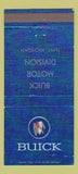 Matchbook Cover - Buick Motor Division Flint MI WEAR 30 Strike