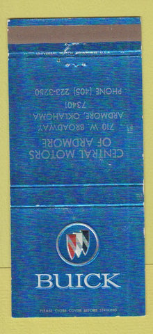 Matchbook Cover - Central Motors Ardmore OK Buick WEAR 30 Strike