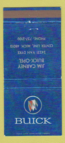 Matchbook Cover - Jim Carney Buick Opel Center Line MI 30 Strike