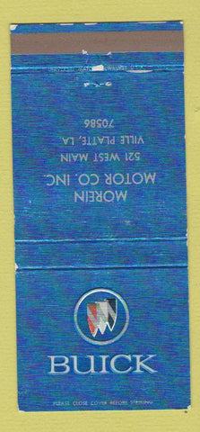 Matchbook Cover - Morein Motors Buick Ville Platte LA WORN 30 Strike
