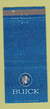 Matchbook Cover - Buick  NO DEALER WEAR 30 Strike