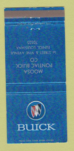 Matchbook Cover - Moosa Pontiac Buick Eunice LA 30 Strike