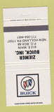 Matchbook Cover - Ziemer Buick New Holland PA 30 Strike