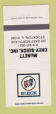 Matchbook Cover - McNett Chevrolet Buick Stockton IL 30 Strike