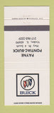 Matchbook Cover - Payne Pontiac Buick Virden IL 30 Strike