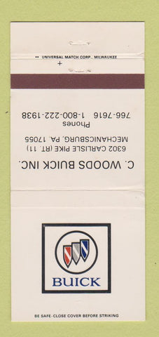 Matchbook Cover - C Woods Buick Mechanicsburg PA 30 Strike