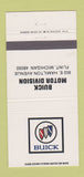 Matchbook Cover - Buick Motor Division Flint MI 30 Strike