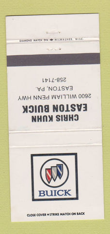 Matchbook Cover - Chris Kuhn Easton Buick PA WEAR 30 Strike