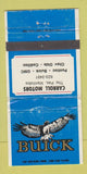 Matchbook Cover - Carroll Buick Pontiac GMC Cadillac The Pas MB WORN 30 Strike