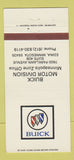 Matchbook Cover - Buick Motor Division Edina MN Minneapolis 30 Strike