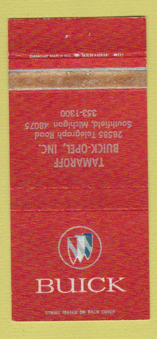Matchbook Cover - Tamaroff Buick Opel Southfield MI WORN 30 Strike