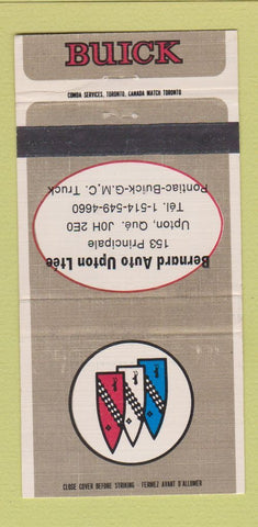 Matchbook Cover - Bernard Auto Upton QC Pontiac Buck GMC 30 Strike