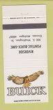 Matchbook Cover - Riverside Buick GMC Pontiac Owosso MI 30 Strike
