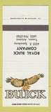 Matchbook Cover - Royal Buick Tucson AZ 30 Strike