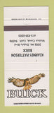 Matchbook Cover - Kearney Patterson Buick Walnut Creek CA 30 Strike