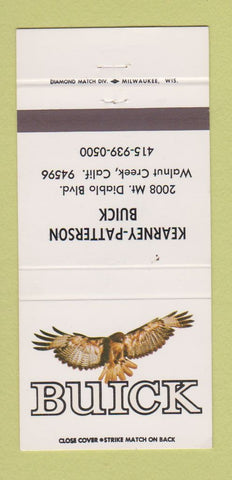 Matchbook Cover - Kearney Patterson Buick Walnut Creek CA 30 Strike