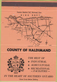 Matchbook Cover - County of Haldimand ON peach 40 Strike