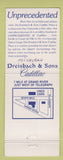 Matchbook Cover - Dreisbach Sons Cadillac Detroit MI