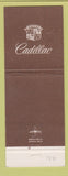 Matchbook Cover - Cadillac Desimone