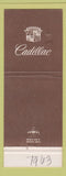 Matchbook Cover - Cadillac McKellar Braun Orlando FL