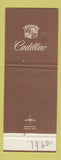 Matchbook Cover - Cadillac Tom Simons Rubicon Dayton OH WEAR