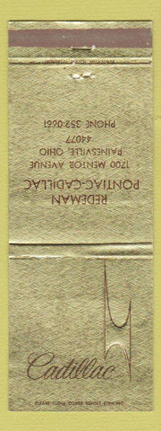 Matchbook Cover - Cadillac Redeman Pontiac Painesville OH
