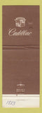Matchbook Cover - Cadillac Redeman Pontiac Painesville OH