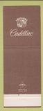 Matchbook Cover - Cadillac Symes Pasadena CA