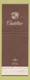 Matchbook Cover - Cadillac Center City Philadelphia PA
