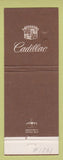 Matchbook Cover - Cadillac Bill Holler Deland FL