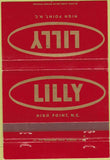 Matchbook Cover - Lilly High Point NC Chemicals 40 Strike