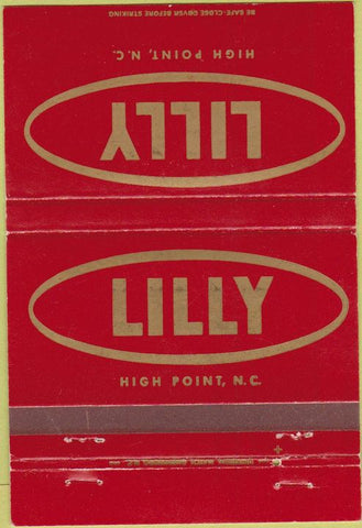 Matchbook Cover - Lilly High Point NC Chemicals 40 Strike