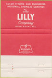 Matchbook Cover - Lilly High Point NC Chemicals 40 Strike
