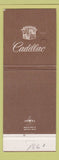 Matchbook Cover - Cadillac Center City Philadelphia PA