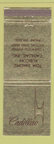 Matchbook Cover - Cadillac Tom Simons' Rubicon Dayton OH WEAR