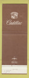 Matchbook Cover - Cadillac Coulter Phoenix AZ WEAR