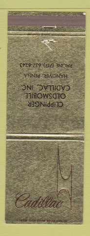 Matchbook Cover - Cadillac Clippinger Oldsmobile Hanover PA WEAR