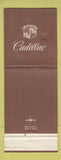 Matchbook Cover - Cadillac Standard of the World