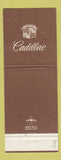 Matchbook Cover - Cadillac George Williamson Miami FL