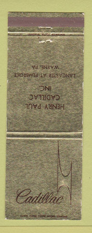 Matchbook Cover - Cadillac Hatfield Pontiac Fayetteville AR