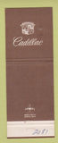 Matchbook Cover - Cadillac Hatfield Pontiac Fayetteville AR
