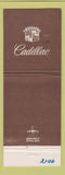 Matchbook Cover - Cadillac John Wendell Albany NY