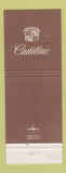 Matchbook Cover - Cadillac Frost Motors Newton MA