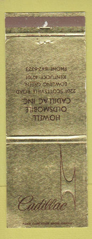 Matchbook Cover - Cadillac Howell Oldsmobile Bowling Green KY