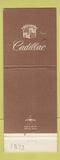 Matchbook Cover - Cadillac Kutztown PA