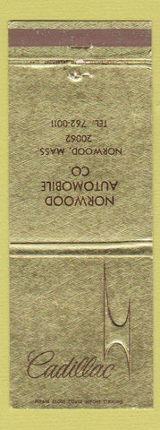 Matchbook Cover - Cadillac Norwood Auto MA